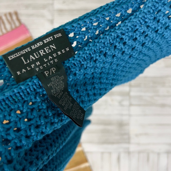 Ralph Lauren Exclusive Hand Knit For LRL Mercerized Open Knit Sweater - Picture 7 of 13